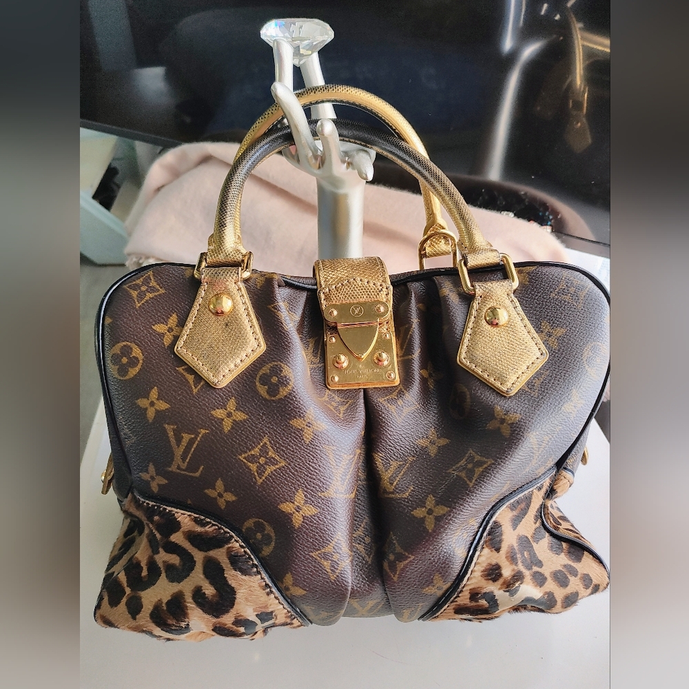 Louis Vuitton Stephen Sprouse Limited ED. Monogram & Leopard Pony Hair Adele bag